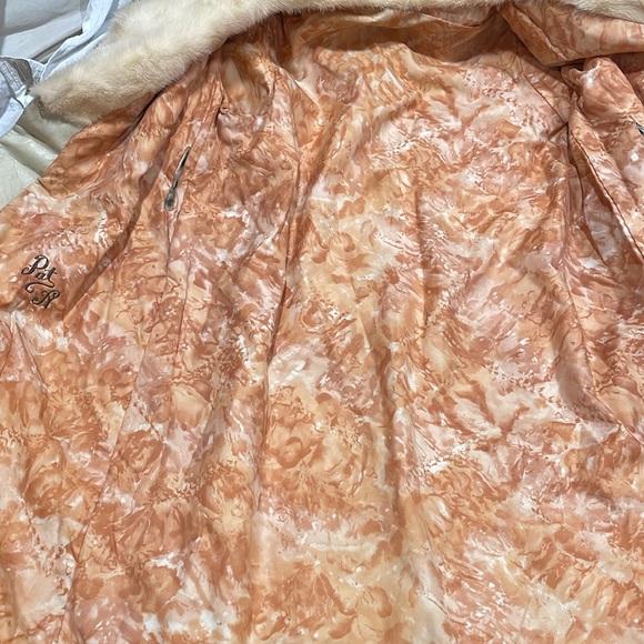 Vintage fur / leather coat with belt - Picture 3 of 6